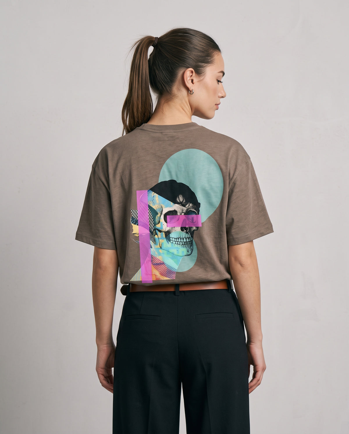 T-SHIRT OVERSIZE GEOMETRIC SKULL